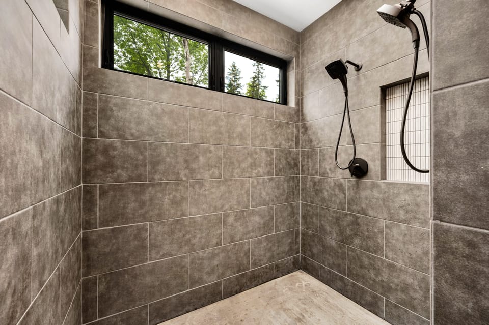 With two shower heads