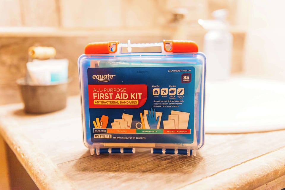 First aid kit provided