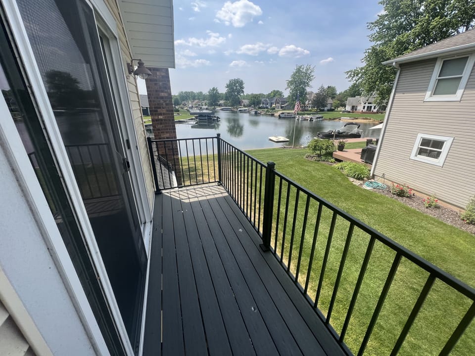 View from upstairs bedroom balcony