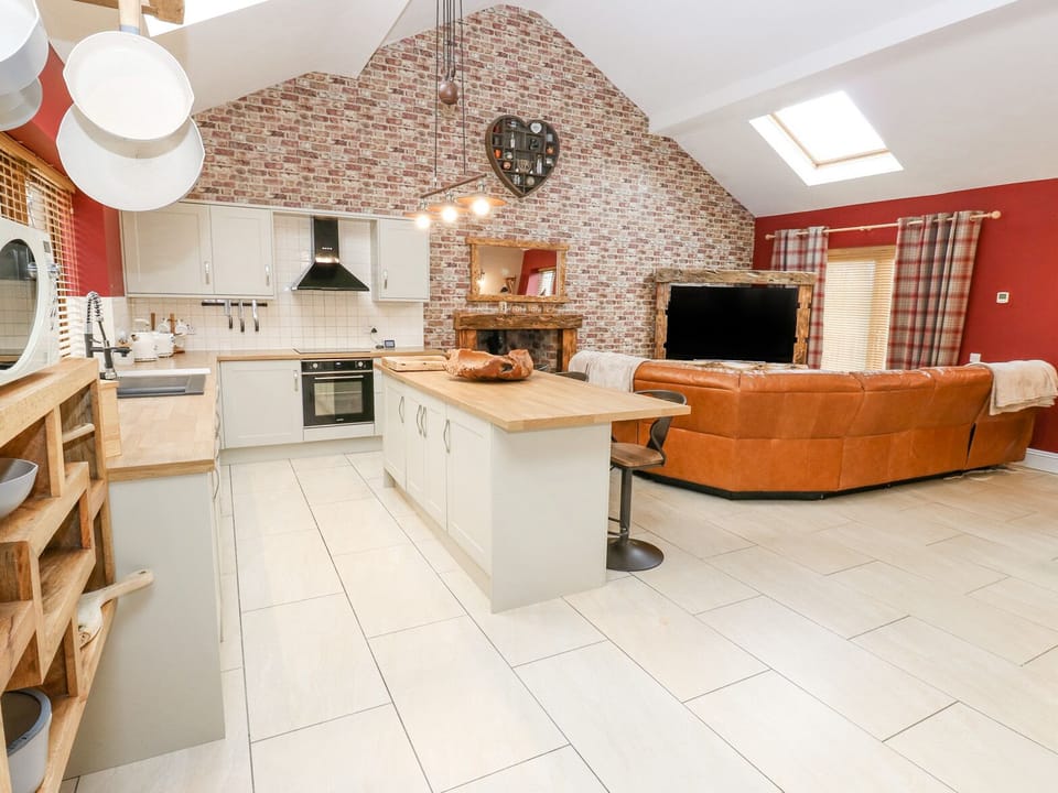 Fridge, dishwasher, electric kettle, toaster