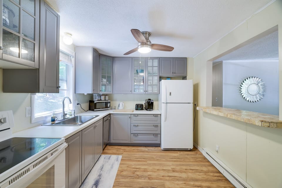Kitchen with updated cabinets