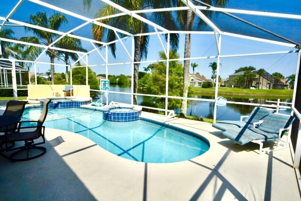 Beautiful lake view from the pool and deck area 