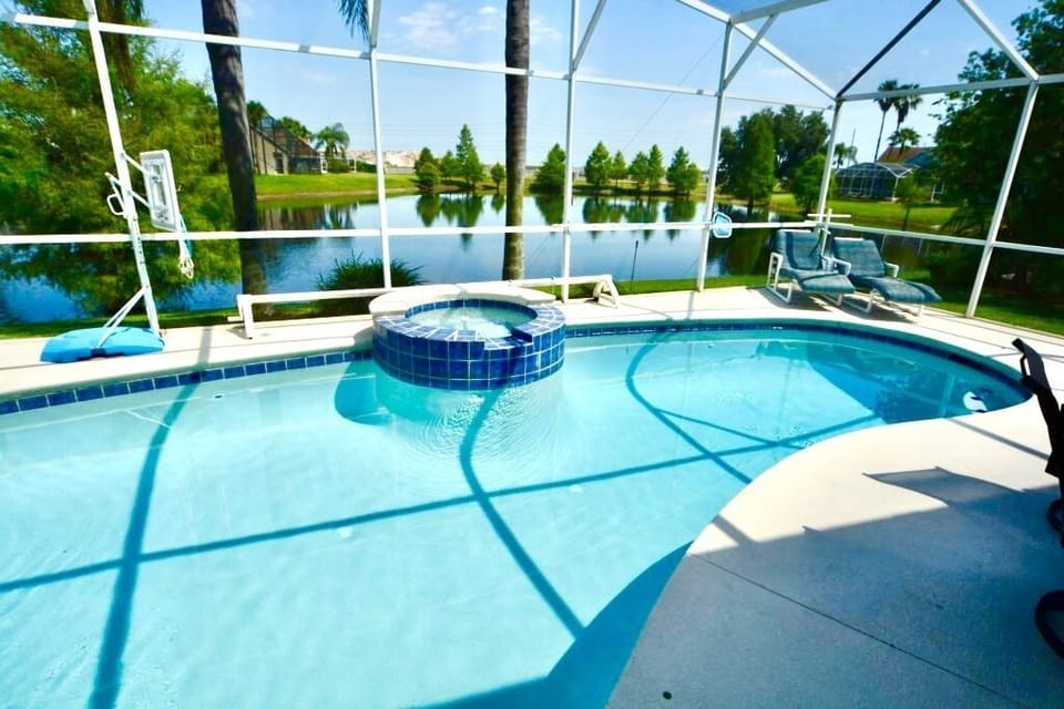 A Spa within the pool area