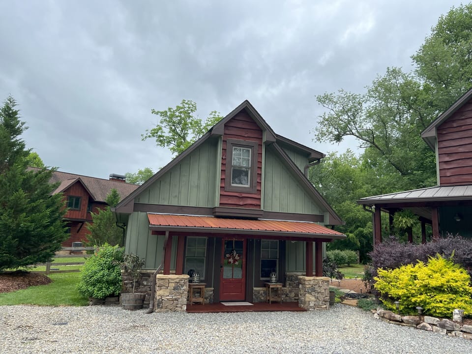 The downstairs is not rented. Upstairs entry is between main house and casita. 