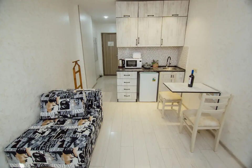 Studio | Private kitchen | Fridge, microwave, oven, stovetop