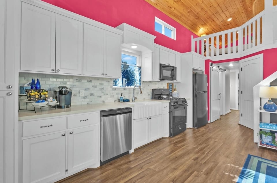 Guests are frequently surprised by the large size of the kitchen