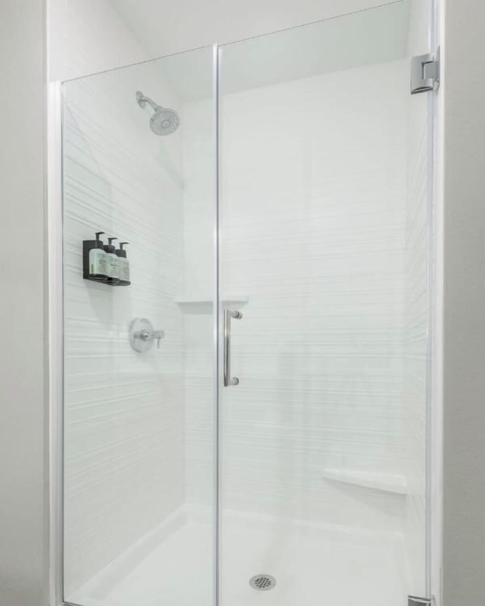 Hair dryer, bathrobes, towels, soap