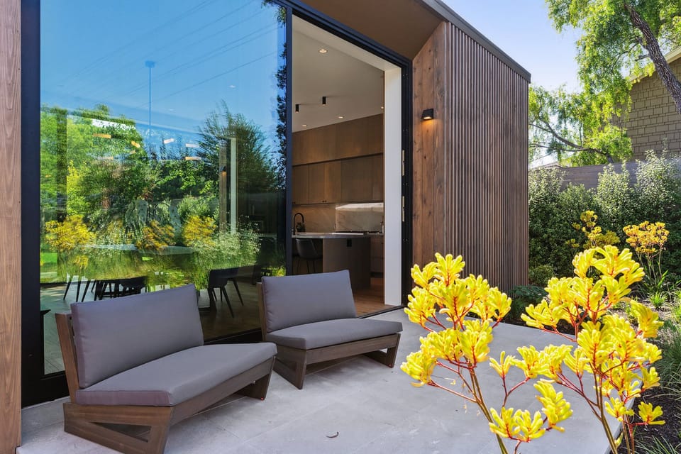 This is the perfect place to have a cup of coffee as you enjoy our wild garden.