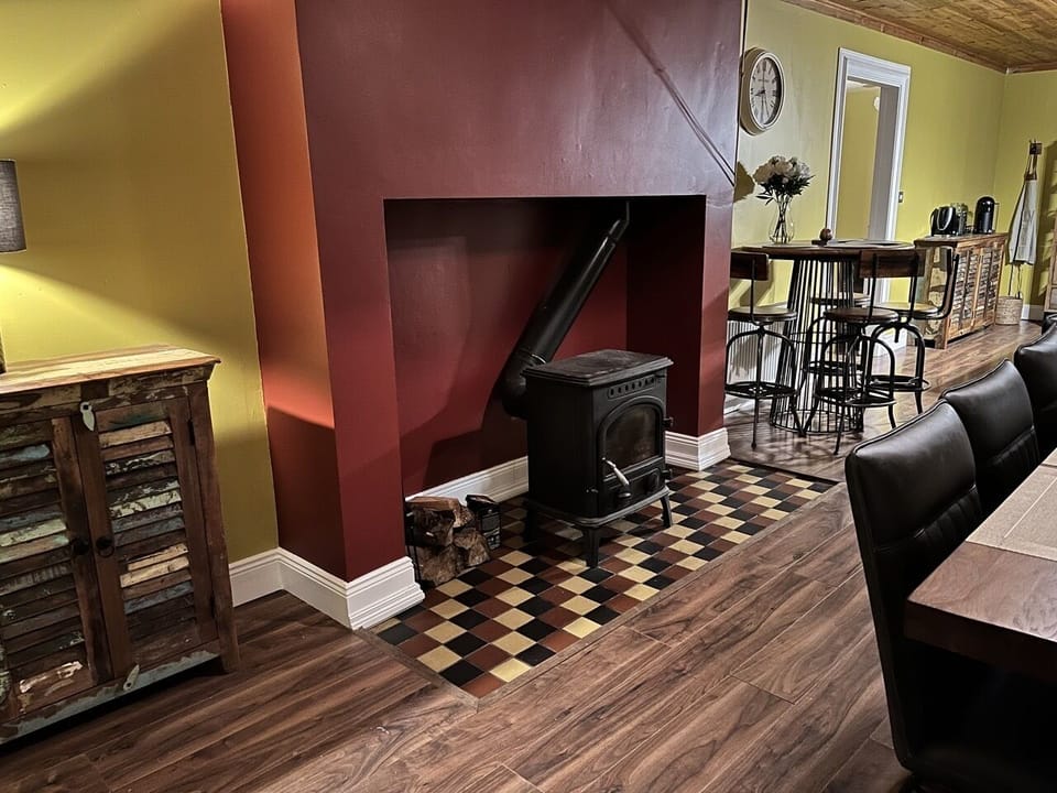 Prather’s Kitchen: Fireplace