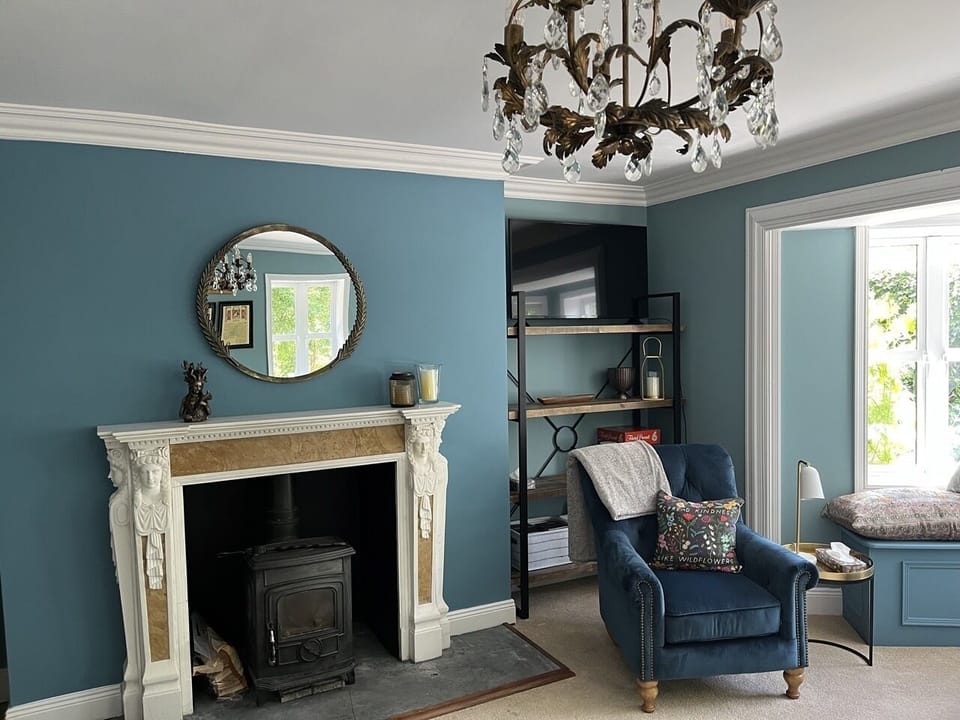 Jacobs Hein Family Room: fireplace, window seat, tv, seating