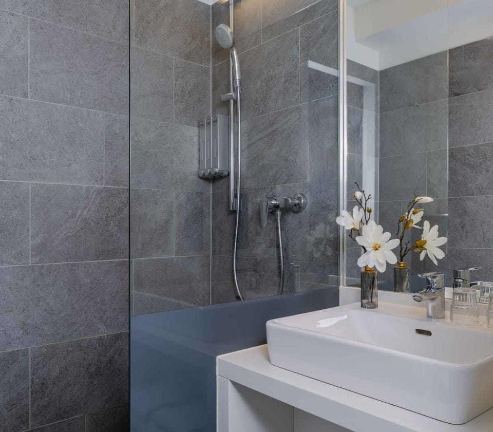 Standard Twin Room | Bathroom | Shower, hair dryer, towels