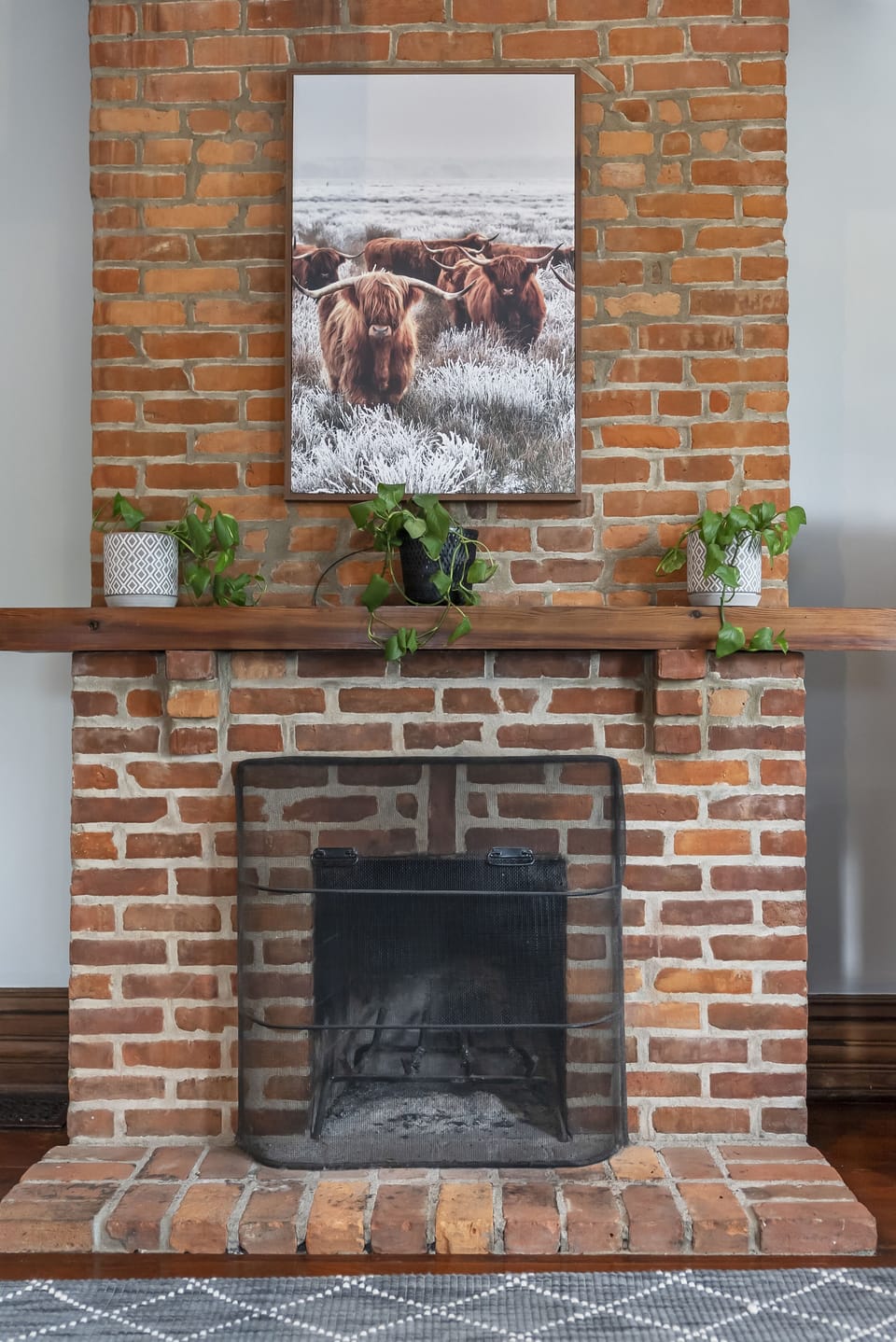 Fireplaces are for decoration only. 