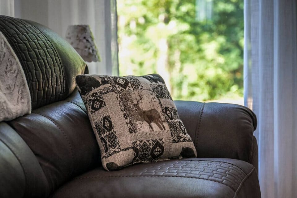 The comfortable sofa pulls out into a (queen) sleeper sofa for additional sleeping options if needed.