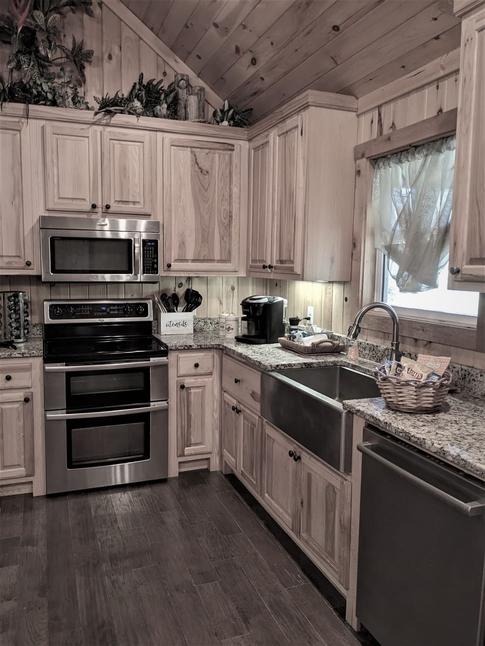 Double oven and microwave