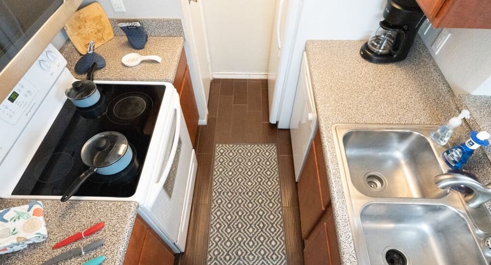 With full-sized appliances