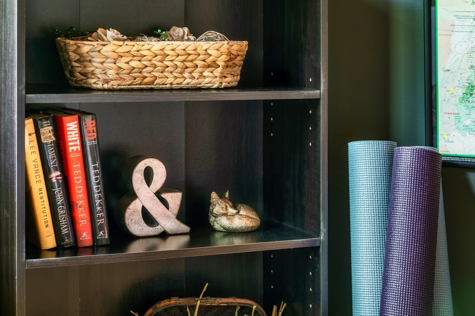 Enjoy a book or stretch out on a yoga mat 