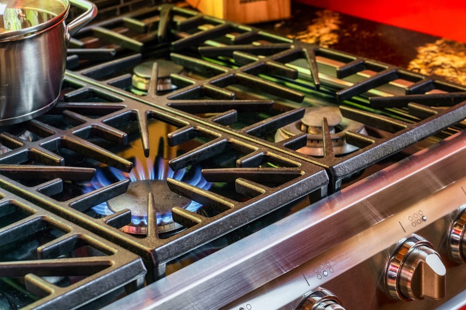 High end 6 burner gas stove