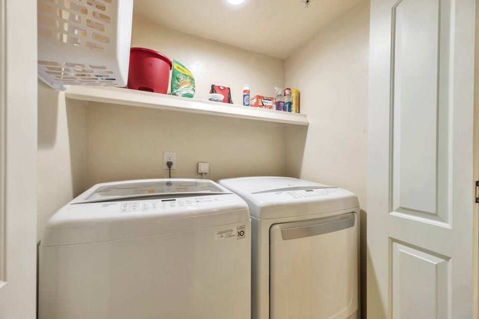 Full size Washer and Dryer. No need to take home dirty clothes