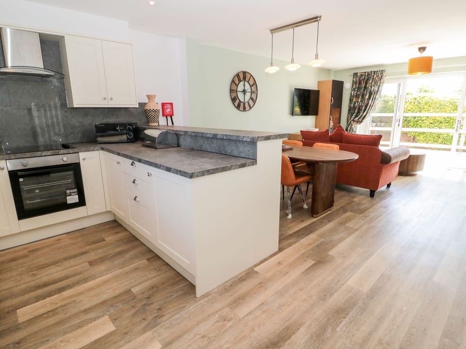 Fridge, dishwasher, electric kettle, toaster