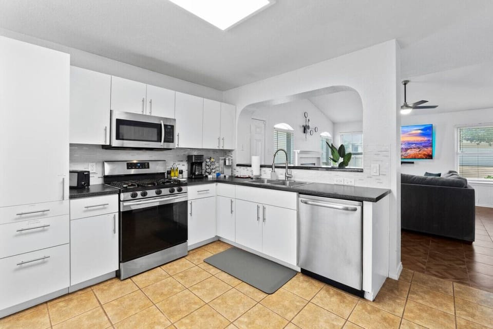 Fully-stocked kitchen ready to cook up meals.