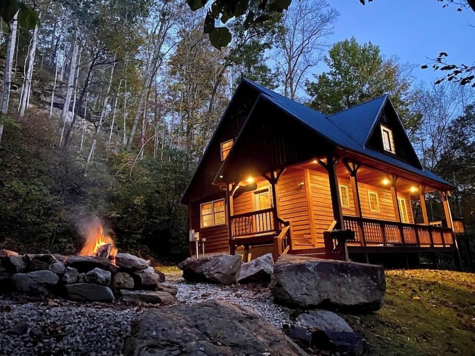 As daylight fades and the fire crackles to life, Blues Moon comes alive in the glow of a perfect mountain dusk.