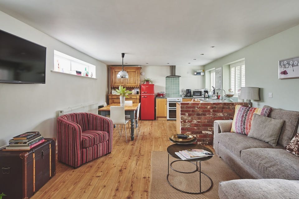 A living room at Hollington Barns, Peak District