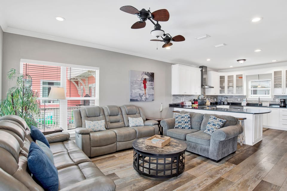 The main floor provides an open-living concept