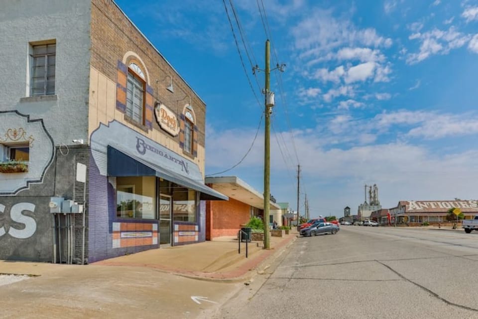 The Loft has amazing views overlooking Main Street Muenster