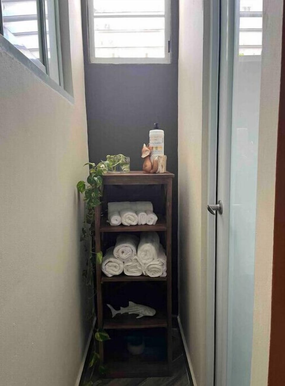 Shelve with towels 