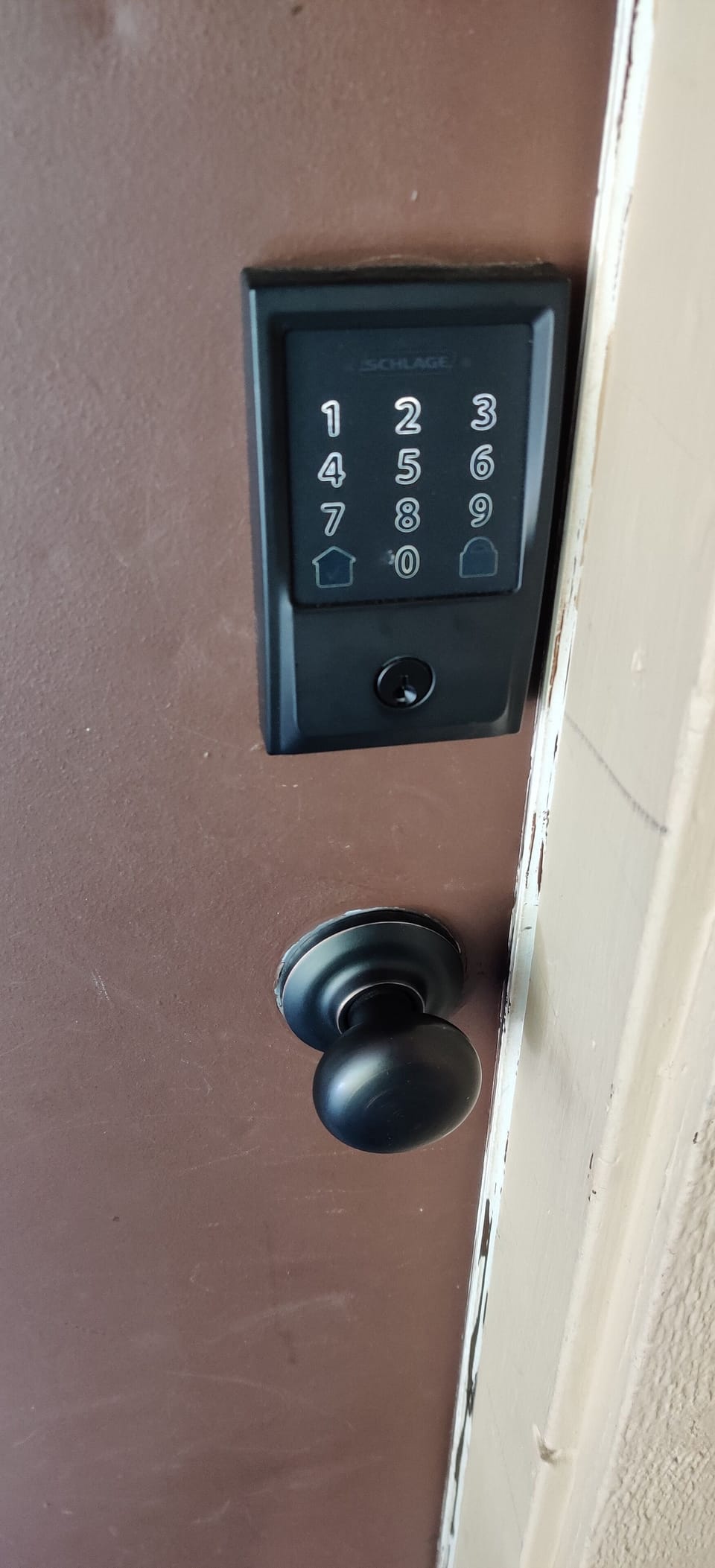 Smart lock on front door.  You will receive your code prior to check-in.