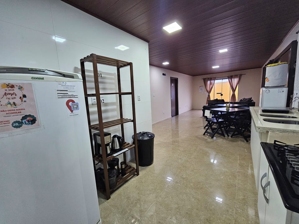 Shared fridge, microwave