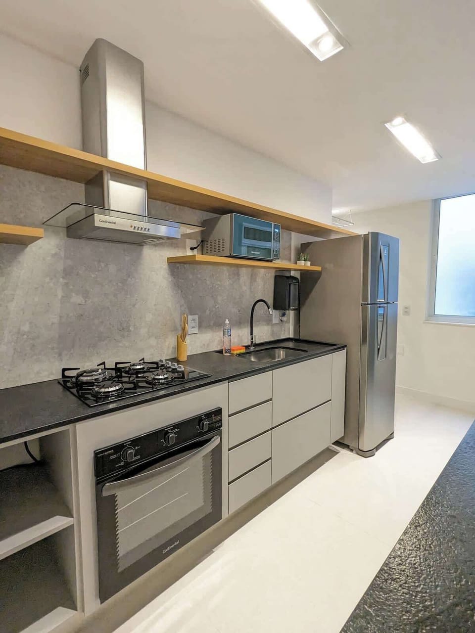 Gas stove, gas oven, microwave oven, filtered water