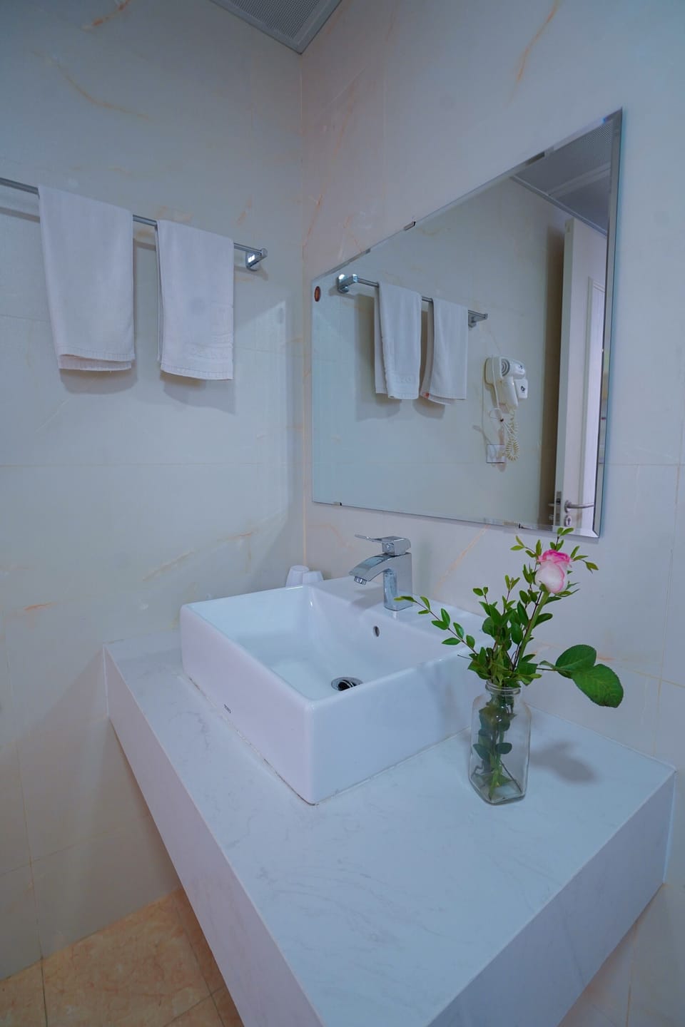 Free toiletries, hair dryer, slippers, bidet