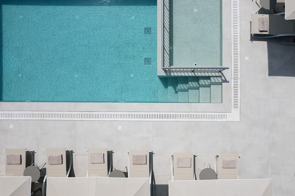 Tranquility unfold at the pool area.