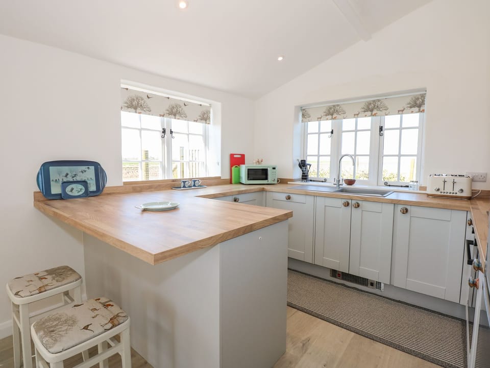 Fridge, dishwasher, electric kettle, toaster