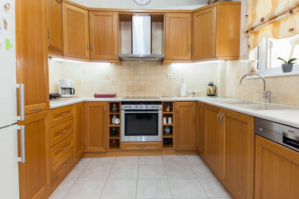 Luxury Apartment | Private kitchen | Full-size fridge, oven, toaster, mixer