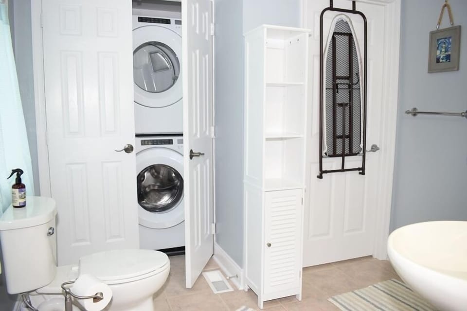 Stack washer and dryer