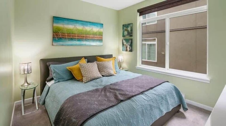The master bedroom with King size bed