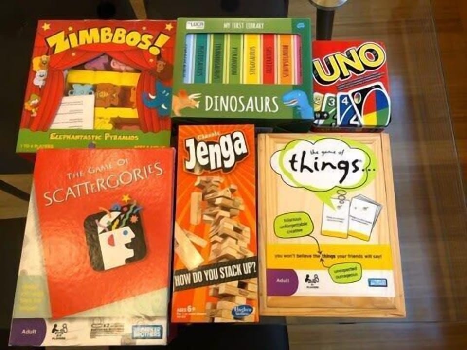 Board games are prepared for entertainment!