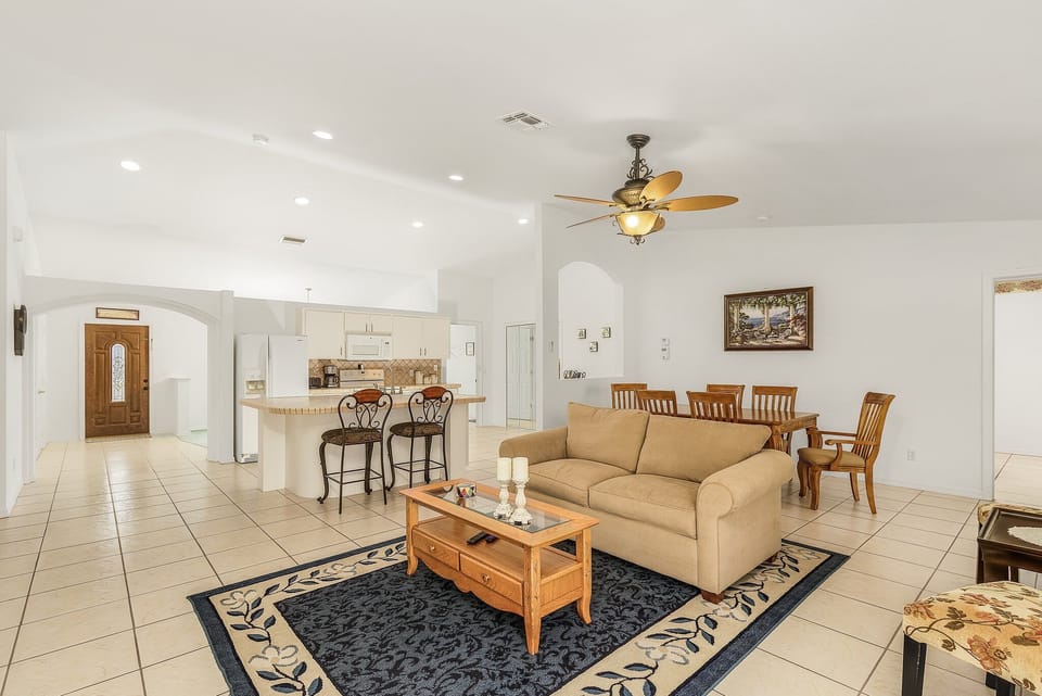 open living room and kitchen 