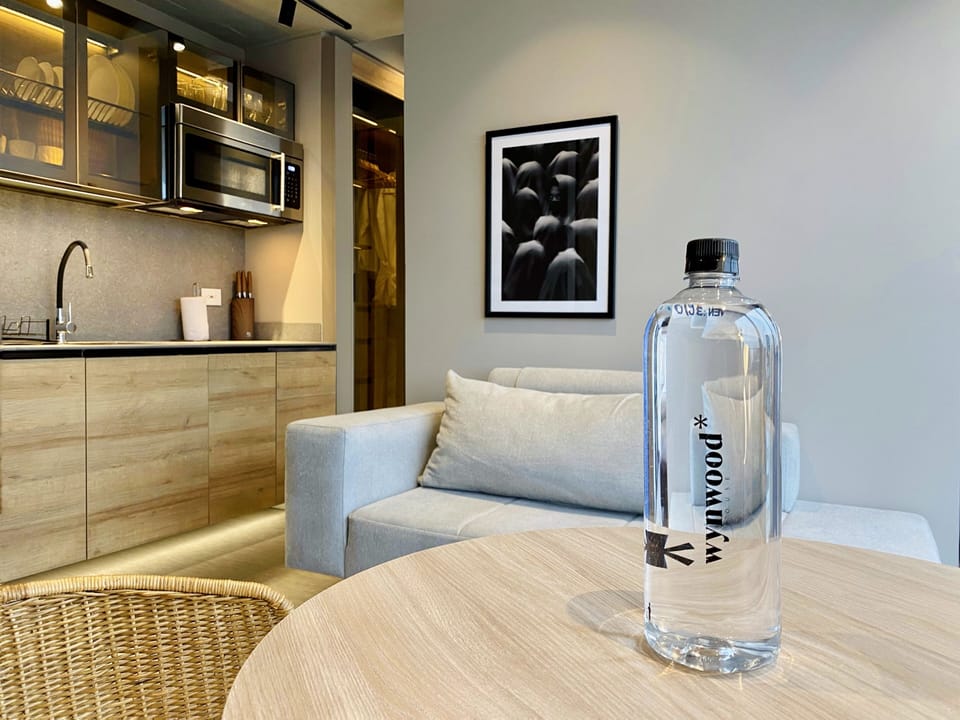 Apartment | Private kitchen | Fridge, microwave, electric kettle, griddle