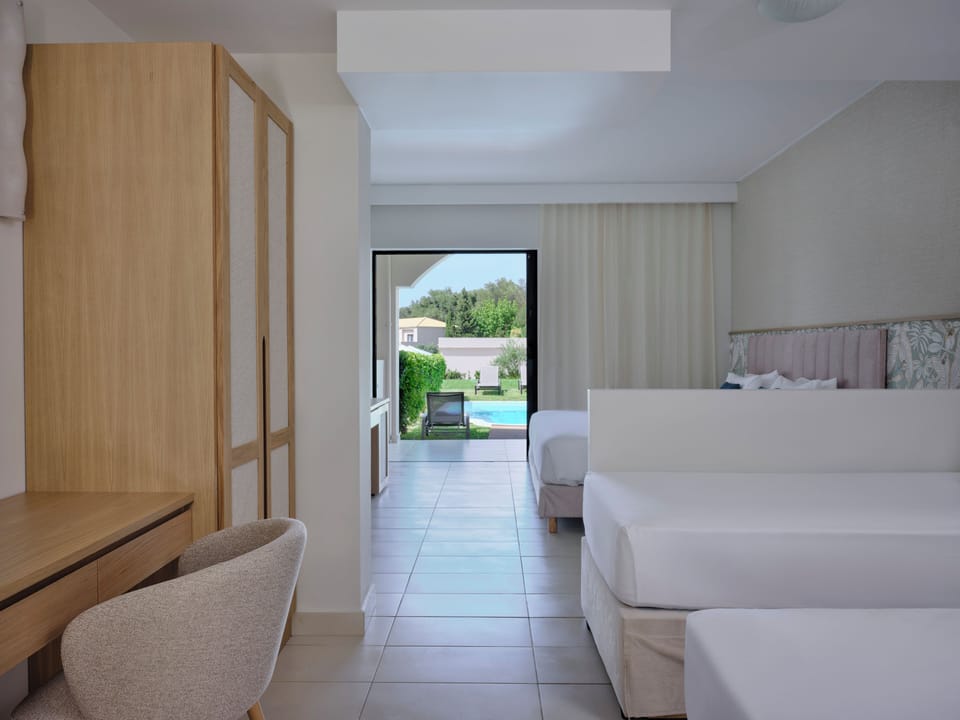 Family Room Private Pool Garden View | In-room safe, desk, blackout drapes, soundproofing