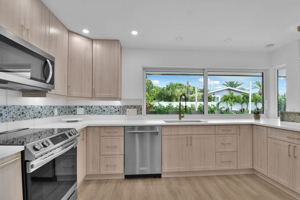 Fully stocked kitchen
