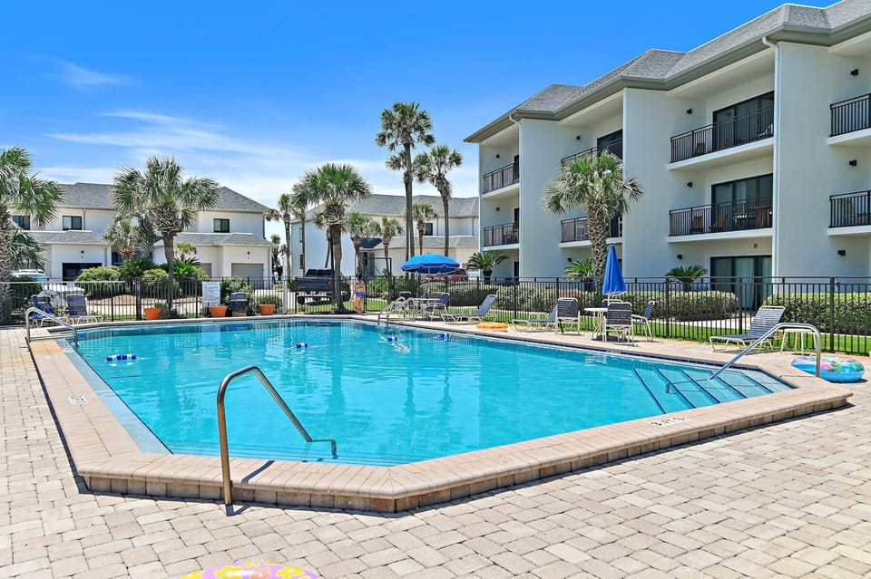 Large resort pool right outside your door