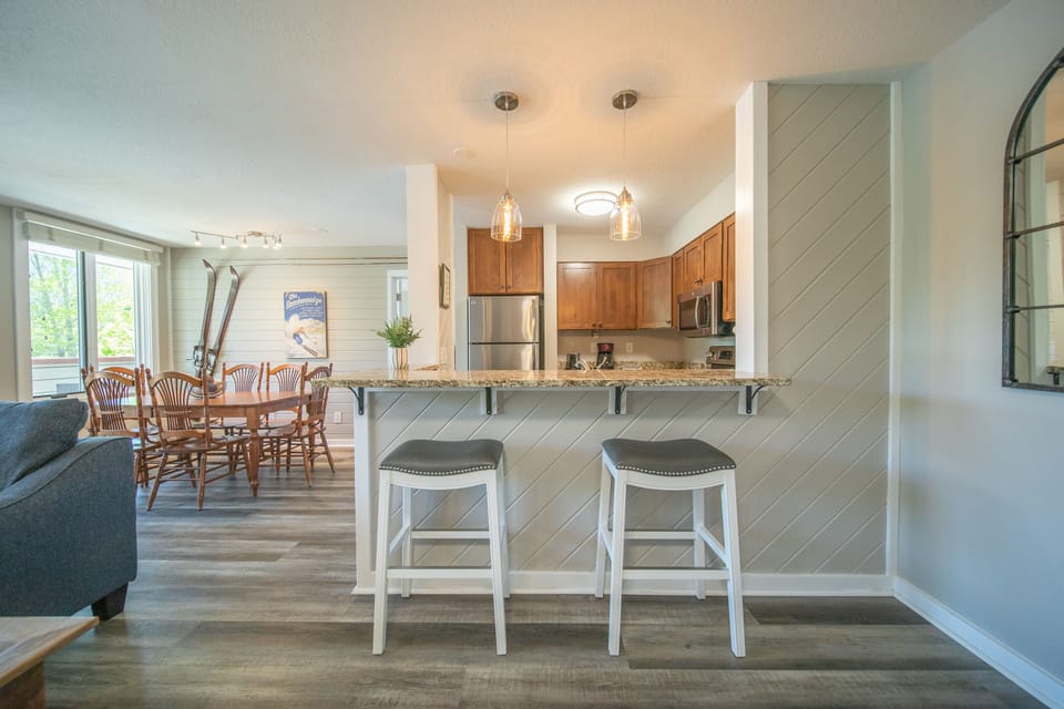 Convenient bar stool seating