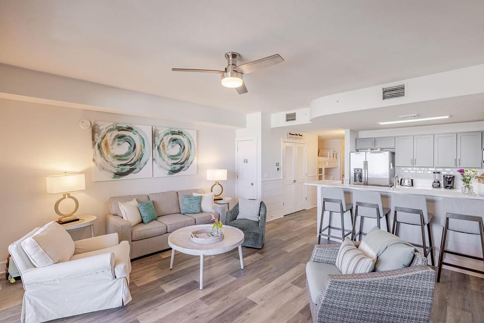 Living room to kitchen view