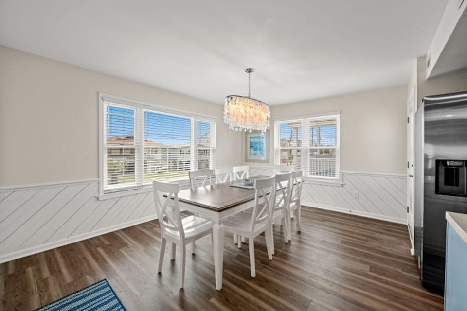 Sit together and enjoy a home cooked meal and chat about your fun-filled day!