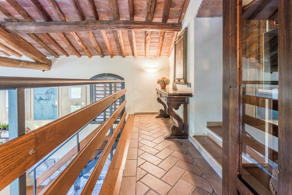Villa | Living area | 32-inch flat-screen TV with satellite channels, TV, fireplace