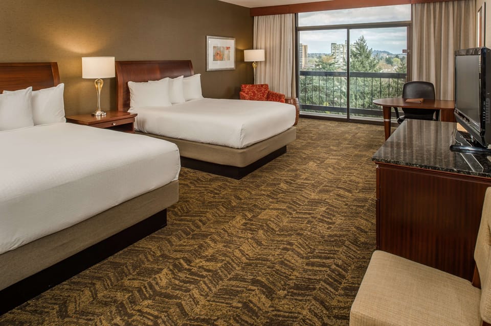 Room, 2 Queen Beds, Balcony | Premium bedding, down comforters, pillowtop beds, in-room safe