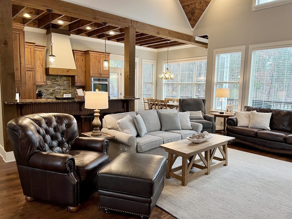 Enjoy being together with your favorite people in this open concept space with living room, kitchen, and dining all together!